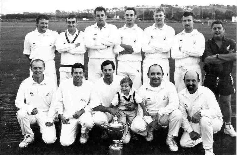 Steve (back row 2nd right) after winning the league title